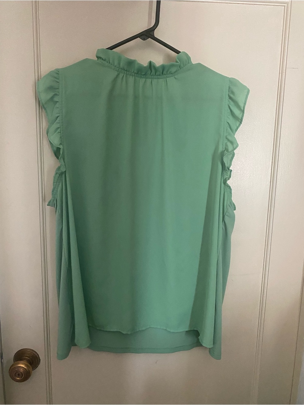 Ann Taylor Factory Ruffle Neck Sleeveless Camisole - Mint